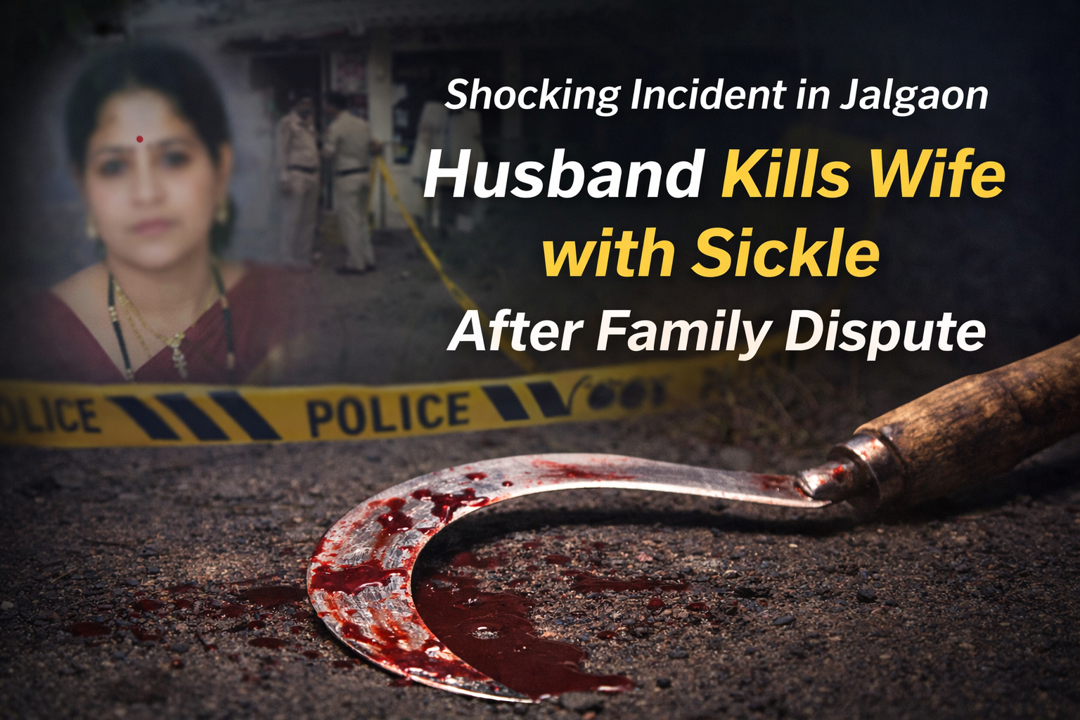 जळगावात धक्कादायक घटना: कौटुंबिक वादातून पतीकडून पत्नीची निर्घृण हत्या : Murder of Wife by Husband