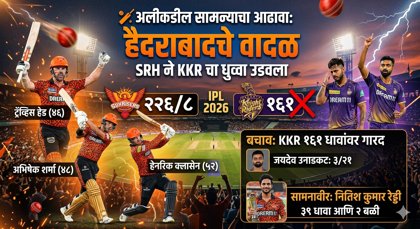 IPL 2026: हैदराबादचा दमदार विजय, आज चेन्नई-पंजाब ‘किंग्स’ची रंगतदार लढत: IPL Updates on 3rd April