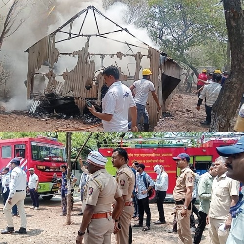 जळगाव पोलीस अधीक्षक कार्यालयात आग; स्टोअर रूममधील साहित्याचे नुकसान